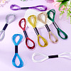 8 Skeins 8 Colors 6-Ply Polyester Metallic Embroidery Floss DIY-TAC0020-73-7