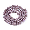 Electroplate Opaque Solid Color Glass Beads Strands LS-EGLA-A044-P4mm-L13-3
