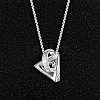 Alloy Ring with Triangle Pendant Necklaces for Men WG487F5-01-1