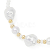 ABS Plastic Imitation Pearl Beaded Stretch Bracelet & Beaded Necklace SJEW-JS01278-7