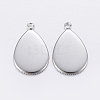 Tarnish Resistant 304 Stainless Steel Pendant Cabochon Settings LS-X-STAS-P198-14A-2