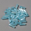 Opaque Colours Glass Twist Bugle Beads GLAA-WH0039-08H-1