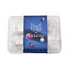 5 Sets 304 Stainless Steel Rectangle Magnetic Clasps with Glue-in Ends STAS-UN0046-84-4