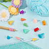 54Pcs 9 Styles Cone Synthetic Rubber Knitting Needle Point Protectors FIND-BC0005-61-5