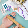 12 Pairs 3 Colors Plush Cloth Eyeglasses Ear Grip AJEW-FH0006-86-3