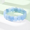 Dyed Natural White Jade Beaded Stretch Bracelets for Unisex G-K303-01K-02-2