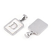 304 Stainless Steel Pave Shell Pendants STAS-G327-01P-D-2