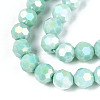 Anti-Tarnish Electroplate Glass Beads Strands EGLA-T021-10mm-15-11-3