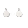 304 Stainless Steel with White Shell Pendants STAS-G268-01G-P-4