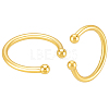 2Pcs 925 Sterling Silver Cuff Earrings EJEW-PH0001-39-1