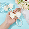 2Pcs 2 Styles Zinc Alloy with Plastic and Polyester Keychain KEYC-BBC0001-03-3