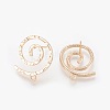 Brass Stud Earring Findings X-KK-R058-187G-2