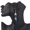 3 Pairs Seed Glass Beads Fish with Fishtail Dangle Earrings EJEW-MZ00599-3