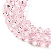 Transparent Baking Paint Glass Beads Strands DGLA-A034-T4mm-D04-3