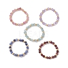 Natural Mixed Stone Beaded Stretch Rings for Women RJEW-JR00868-2