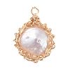 Natural Baroque Pearl Keshi Pearl Pendants PALLOY-JF00421-03-1