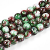 Baking Paint Glass Beads Strands DGLA-N003-10mm-A09-1