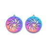 Ion Plating(IP) 201 Stainless Steel Pendants STAS-N098-109M-1