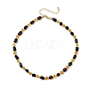 Natural Amber Nuggets Beaded Necklaces for Women NJEW-JN06041-3