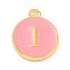 Golden Plated Alloy Enamel Charms ENAM-Q437-14I-1