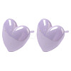 Hypoallergenic Bioceramics Zirconia Ceramic Heart Stud Earrings EJEW-C065-02B-3