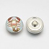 Platinum Tone Half Round/Dome Brass Jewelry Snap Buttons MAK-J007-70-1