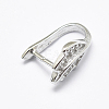 Anti-Tarnish Rhodium Plated 925 Sterling Silver Micro Pave Cubic Zirconia Pendant Bails STER-E053-04P-1