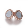 Brass Micro Pave Cubic Zirconia Magnetic Clasps with Loops ZIRC-L082-E-01-3