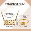 Number Pendant Necklace & Open Cuff Ring JX202A-3