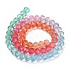 Transparent Painted Glass Beads Strands DGLA-A034-T8mm-A11-5