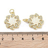 Brass Micro Pave Clear Cubic Zirconia Pendants KK-L213-021G-3