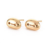 Oval Brass Earring Findings KK-S356-440-NF-1