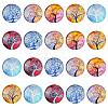 Half Round/Dome Tree Pattern Glass Flatback Cabochons for DIY Projects GGLA-YW0001-14A-1