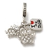 Rack Plating Alloy Enamel European Dangle Charms PALLOY-A009-12P-1