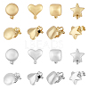 CHGCRAFT 16Pcs 8 Style Alloy Clip-on Earring Findings FIND-CA0008-23-1