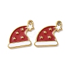 304 Stainless Steel Enamel Pendants STAS-L300-012G-15-1