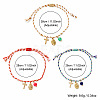 3Pcs 3 Colors Bohemian Brass Religon Cross Virgin Charm Bracelet Sets DS9557-1-4