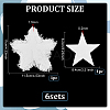 6Bags Polyester Blank Embroidery Sew on Cloth Patches PATC-PH0001-86A-2