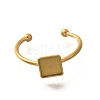 304 Stainless Steel Open Cuff Ring Components STAS-M057-01H-G-2
