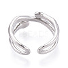 Brass Cuff Ring Settings KK-T076-58P-3