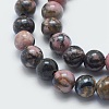 Natural Rhodonite Beads Strands G-K287-16-8mm-3