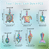 28Pcs 7 Style Plated Alloy Pendants FIND-AR0003-95-2