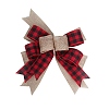 Christmas Linen Big Bowknot Decorations AJEW-M041-01B-1