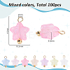 100Pcs Luminous Acrylic Charms PALLOY-GA00029-2