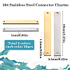40Pcs 2 Colors Ion Plating(IP) 304 Stainless Steel Connector Charms STAS-SC0009-01-2