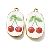 Fruit & Floral & Animals Printed Handmade Porcelain Pendants X-STAS-Z207-01G-09-1