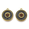 Alloy Enamel Pendants FIND-R148-01G-1