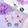 36Pcs 18 Style Alloy Enamel Pendants ENAM-SZ0002-49-5