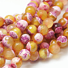 Natural Fire Crackle Agate Bead Strands G-K166-06F-8mm-05-2