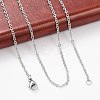 Tarnish Resistant 304 Stainless Steel Cable Chain Necklace Making LS-STAS-P045-05P-3